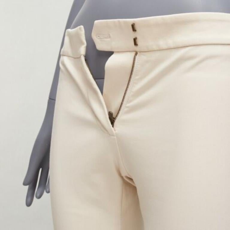 STELLA MCCARTNEY pantalones pitillo elásticos en mezcla de algodón crema IT38 XS en venta 2