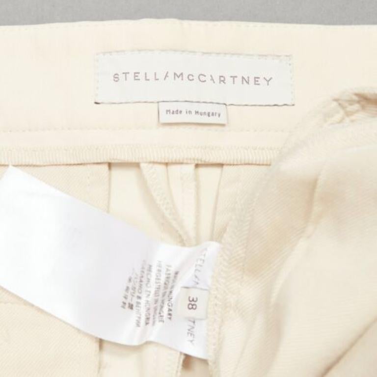 STELLA MCCARTNEY pantalones pitillo elásticos en mezcla de algodón crema IT38 XS en venta 3