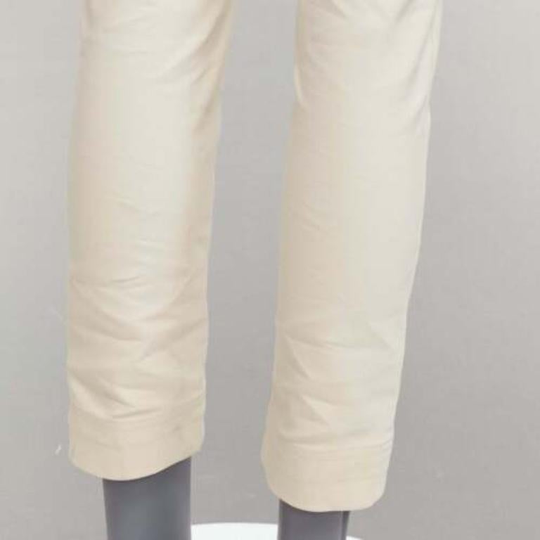 STELLA MCCARTNEY pantalones pitillo elásticos en mezcla de algodón crema IT38 XS en venta 3