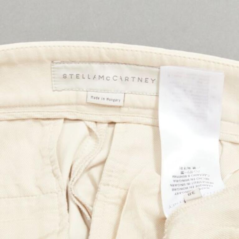 STELLA MCCARTNEY pantalones pitillo elásticos en mezcla de algodón crema IT38 XS en venta 4