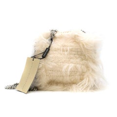 Stella McCartney Cream Mini Faux Fur Falabella Bag
