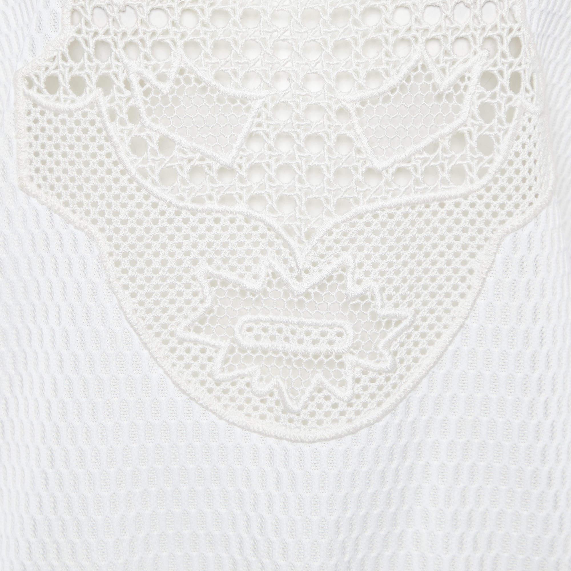 Stella McCartney - Pull sans manches à motifs crème M Bon état - En vente à Dubai, Al Qouz 2