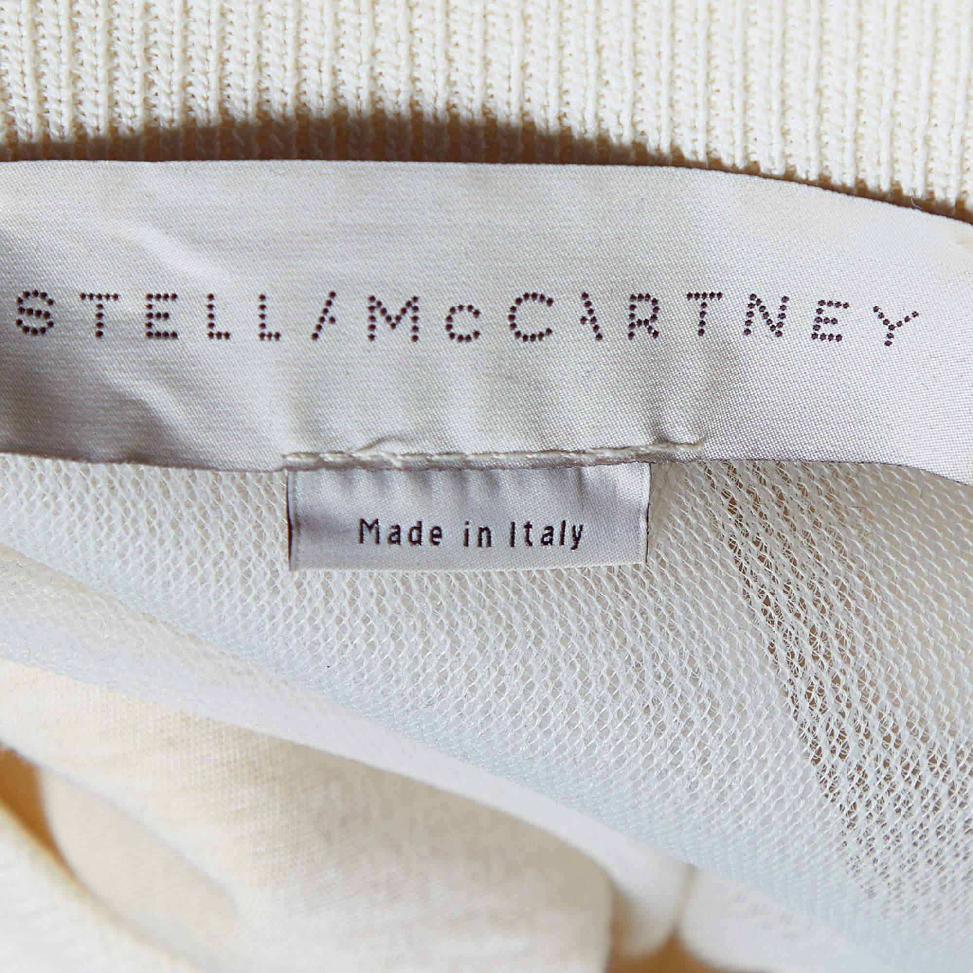 Stella McCartney - Pull sans manches à motifs crème M Pour femmes en vente