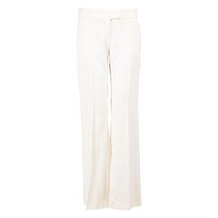 Stella McCartney Cream Taped Flared Trousers Size XXS Stella McCartney Cream Taped Flared Trousers Size XXS