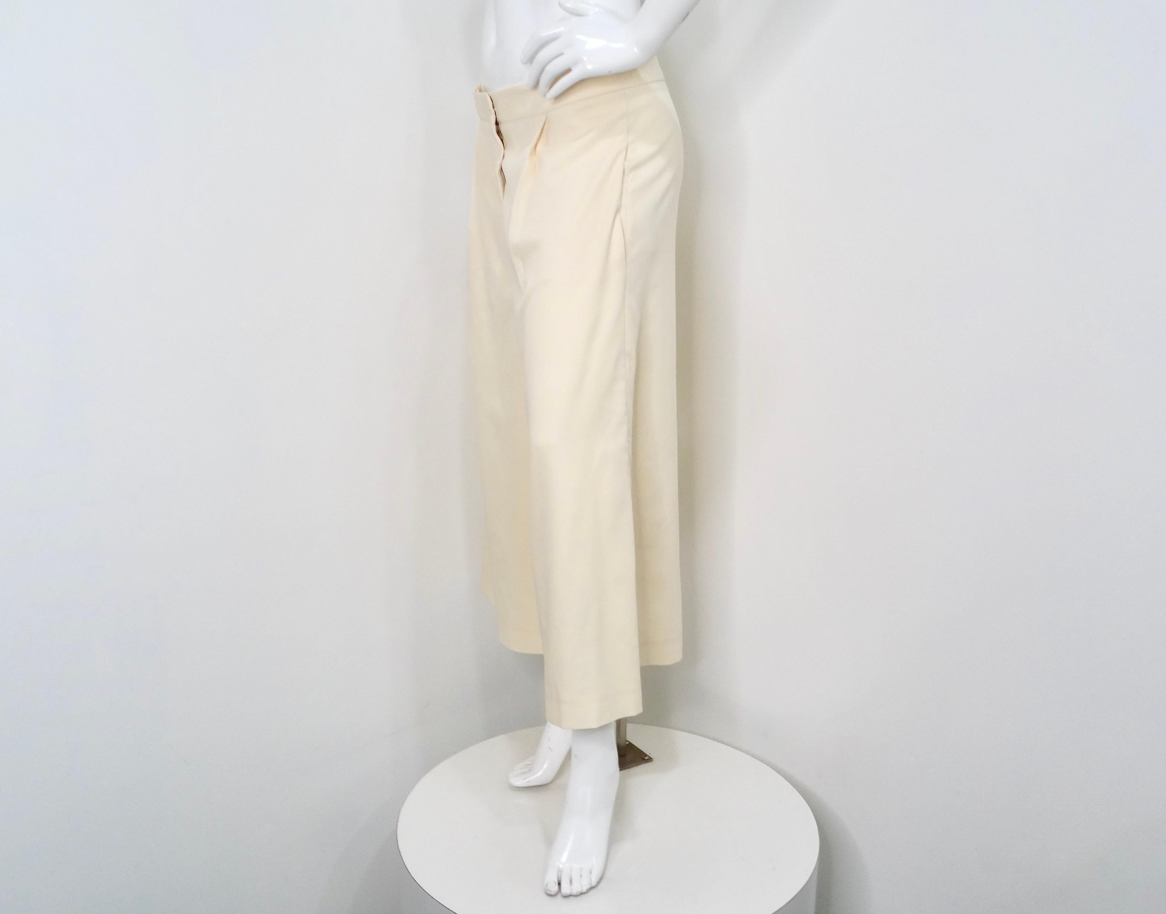 Pantaloni a gamba larga Stella McCartney color crema In condizioni buone in vendita a Scottsdale, AZ