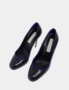Stella McCartney Croc Embossed Pumps Size EU 38.5