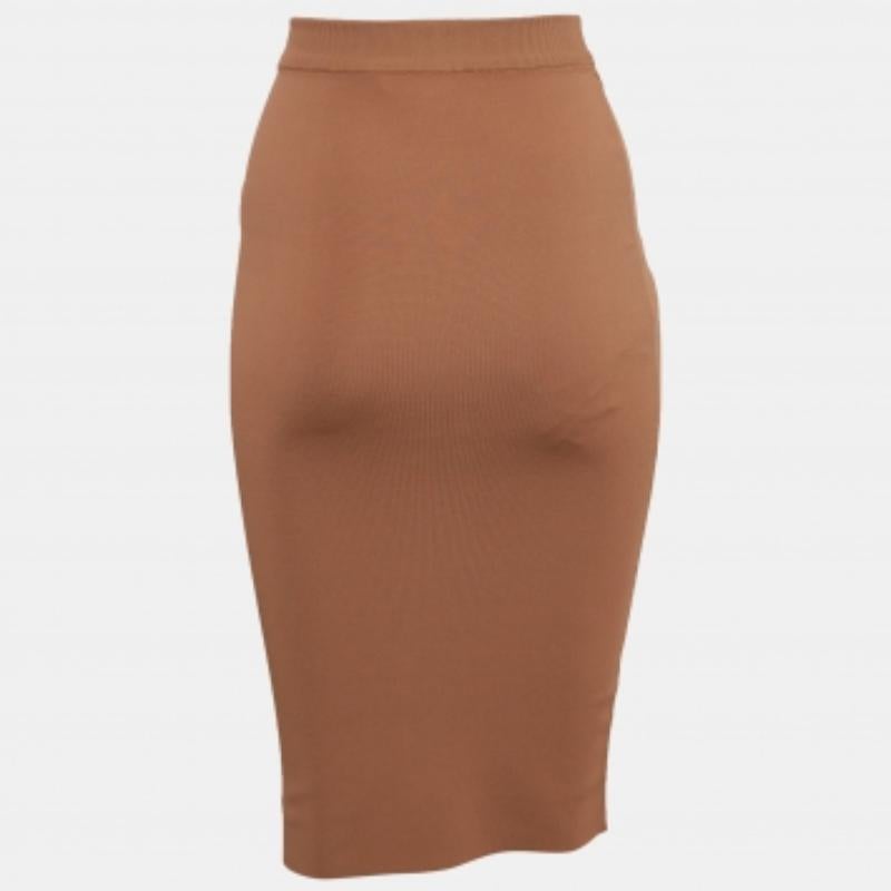 Donna Stella McCartney Gonna a tubino in maglia beige scuro S in vendita