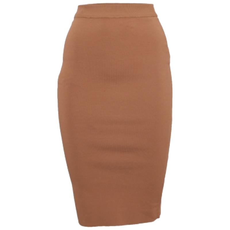 Stella McCartney Gonna a tubino in maglia beige scuro S in vendita