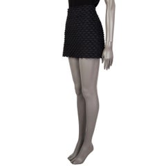 STELLA MCCARTNEY dark blue & black SCALLOPED FISH SCALE MINI Skirt 38 XS