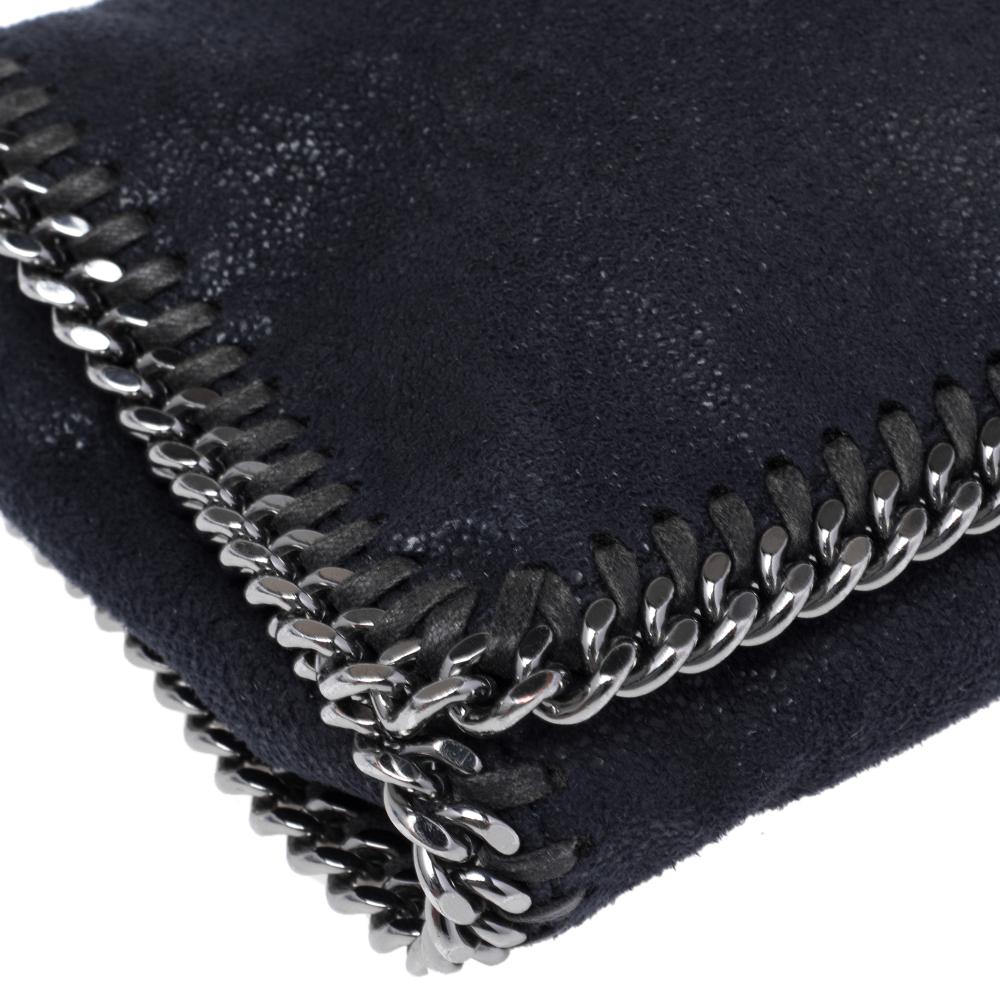 Women's Stella McCartney Dark Blue Faux Suede Falabella Shoulder Bag