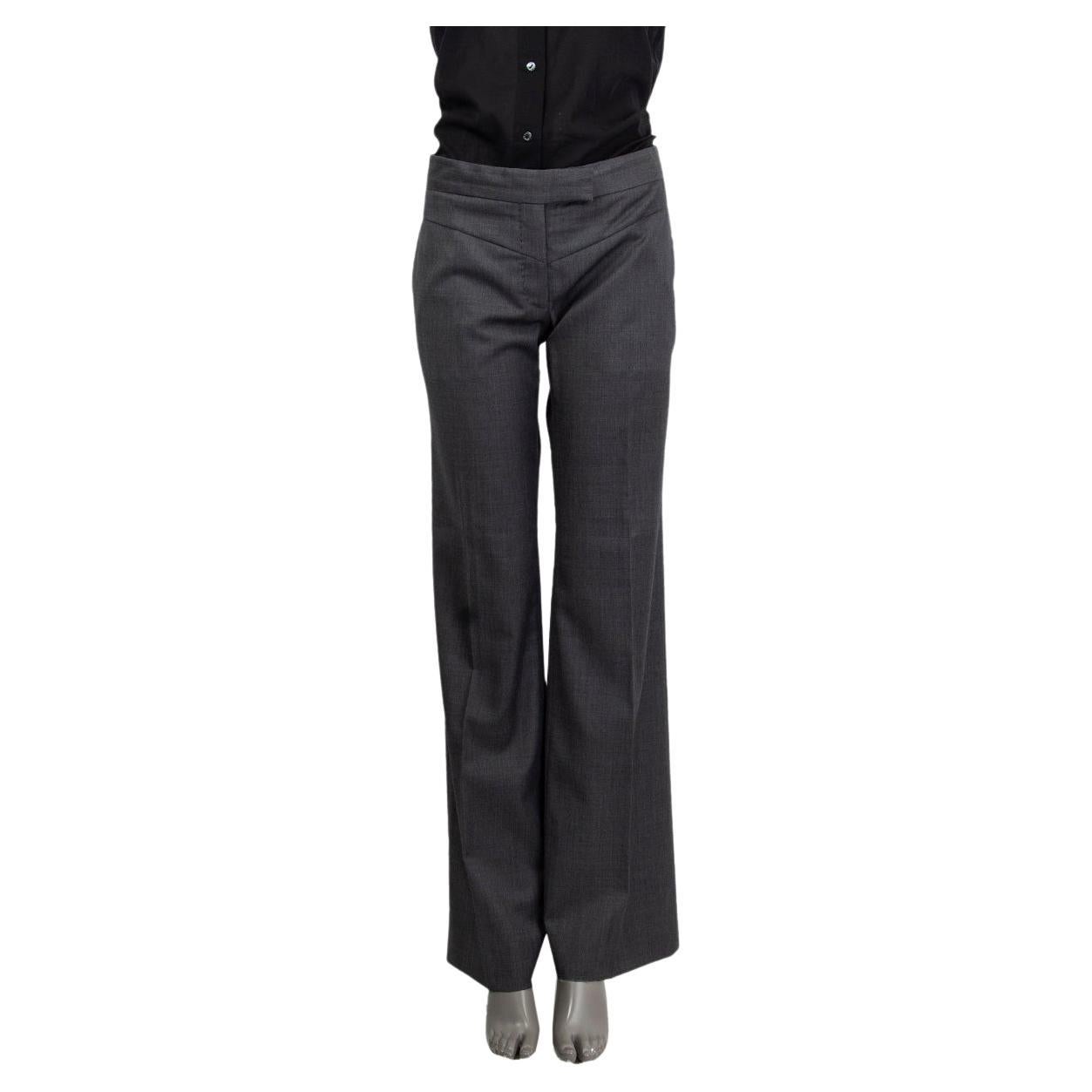 STELLA MCCARTNEY dark grey wool CLASSIC SUIT Pants 44 L For Sale