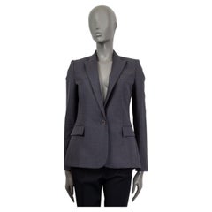 STELLA MCCARTNEY dark grey wool SINGLE BUTTON CLASSIC Blazer Jacket 38 XS