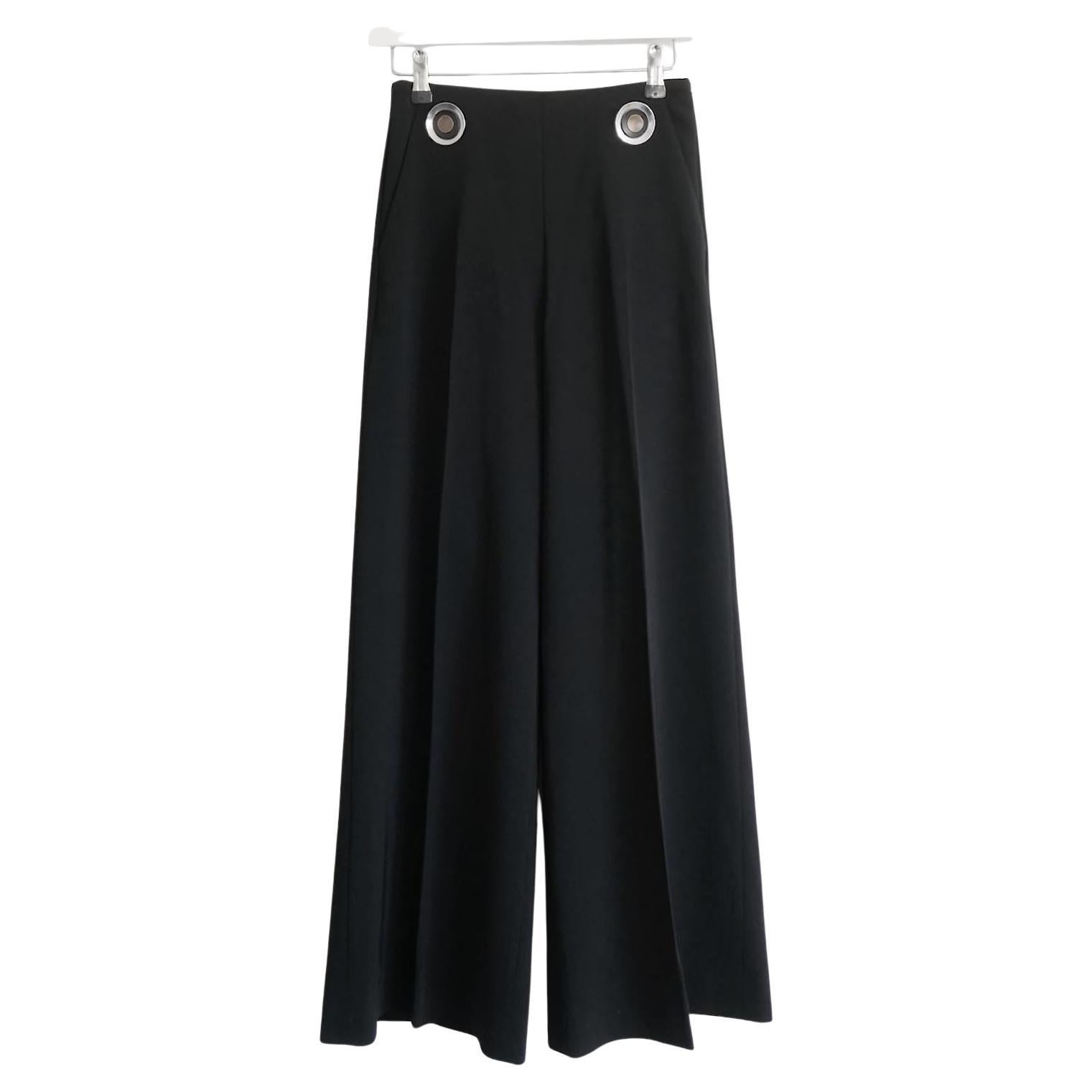 Stella McCartney Pantalon large à bordures en forme de disque Pantalon