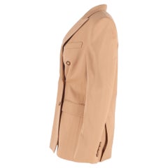 Giacca a doppio petto con tasche di Stella McCartney in lana beige