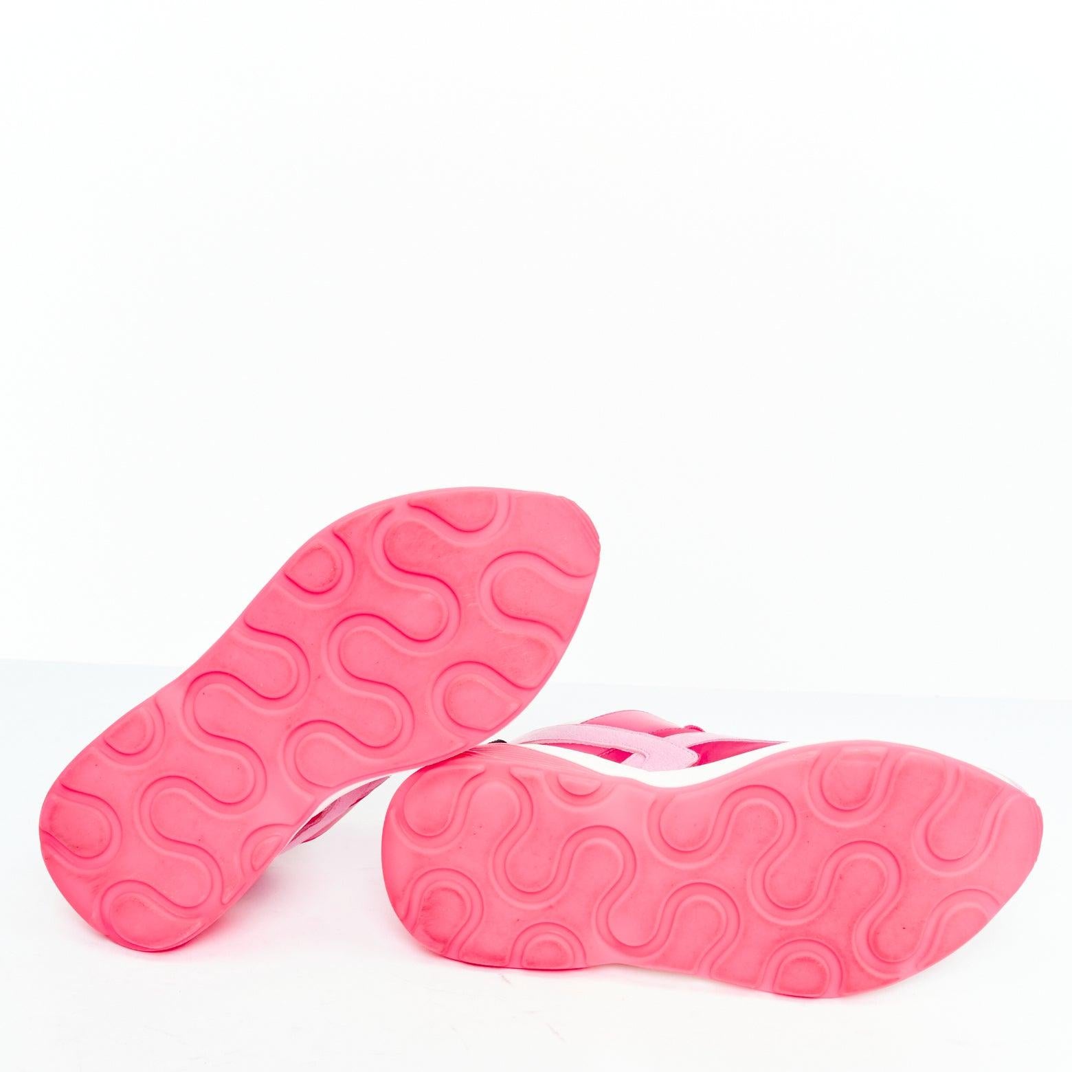 STELLA MCCARTNEY Eclypse pink fabric patchwork dad sneakers EU38 For Sale 6