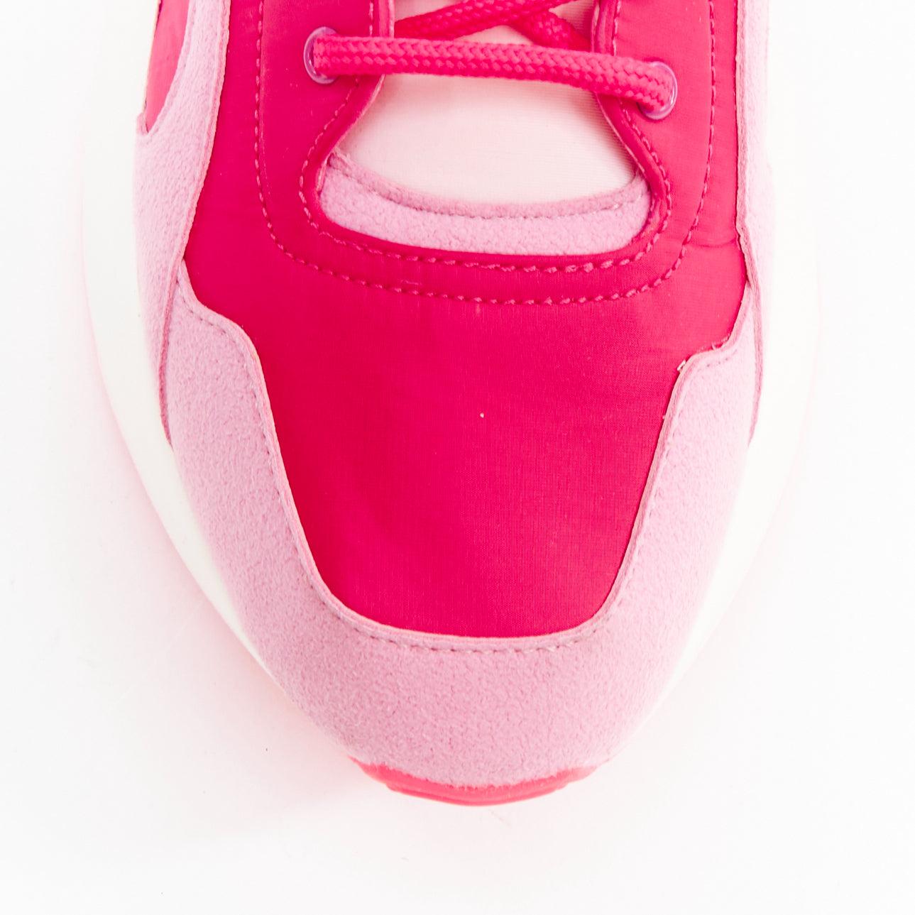 STELLA MCCARTNEY Eclypse pink fabric patchwork dad sneakers EU38 For Sale 1