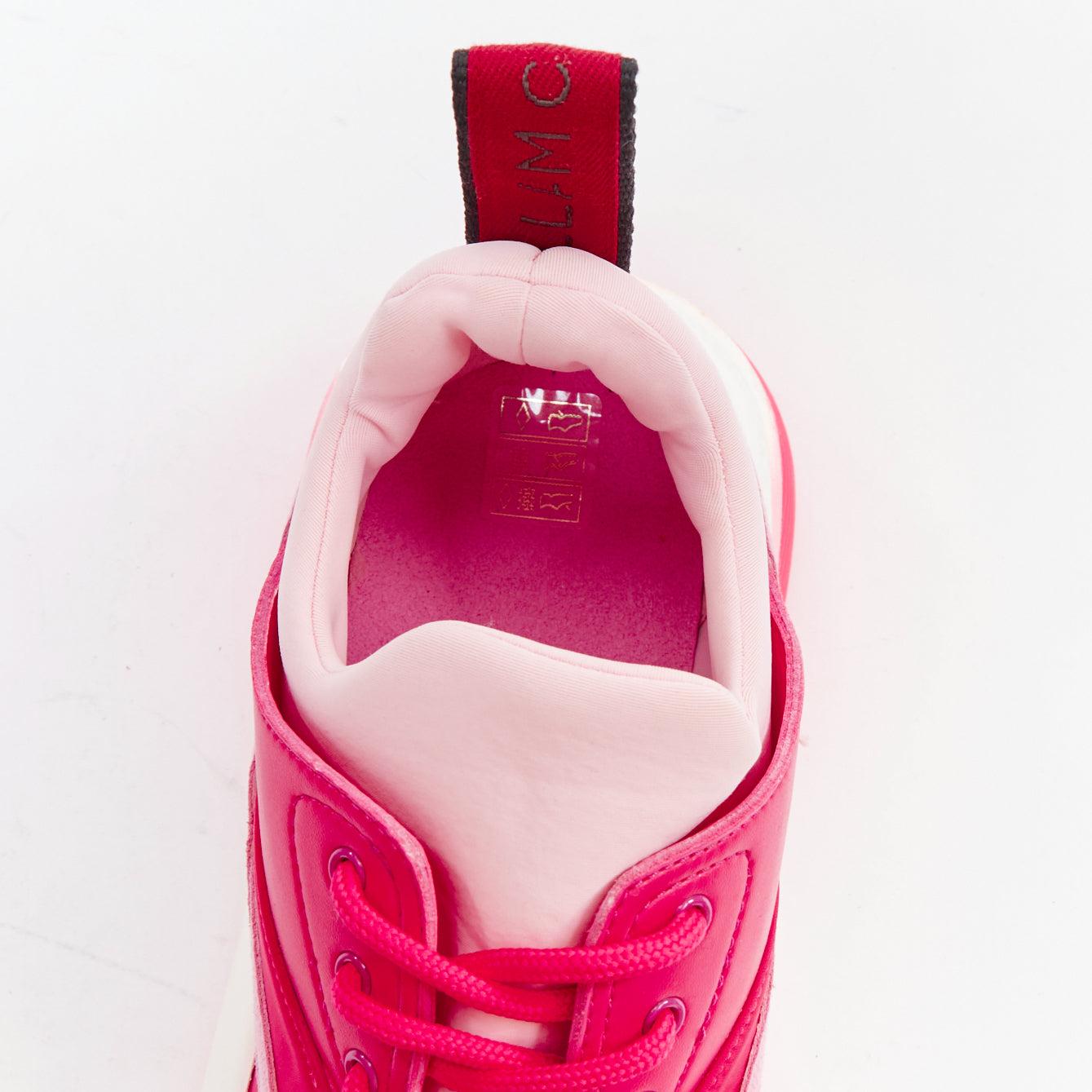 STELLA MCCARTNEY Eclypse pink fabric patchwork dad sneakers EU38 For Sale 4