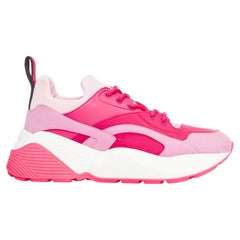 STELLA MCCARTNEY Eclypse pink fabric patchwork dad sneakers EU39