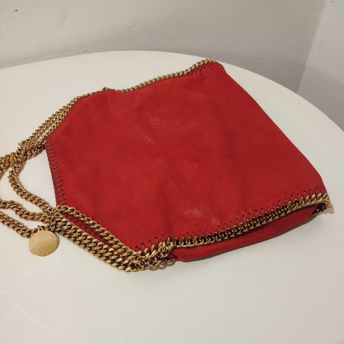Red Stella Mccartney Eco Leather Falabella Bag For Sale