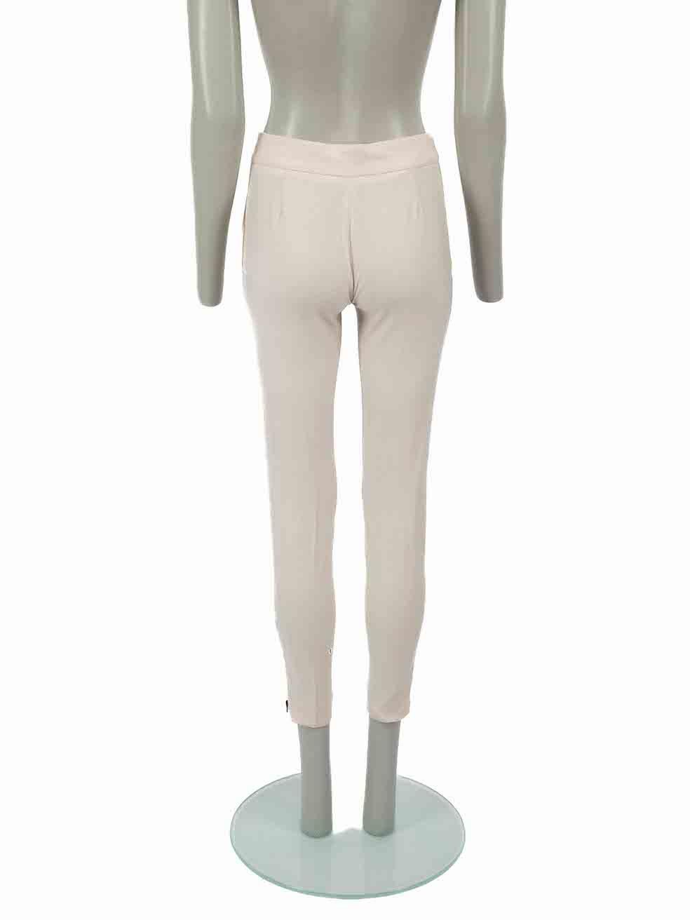 Stella McCartney Ecru Slim Fit Trousers Size XXS In Good Condition For Sale In London, GB