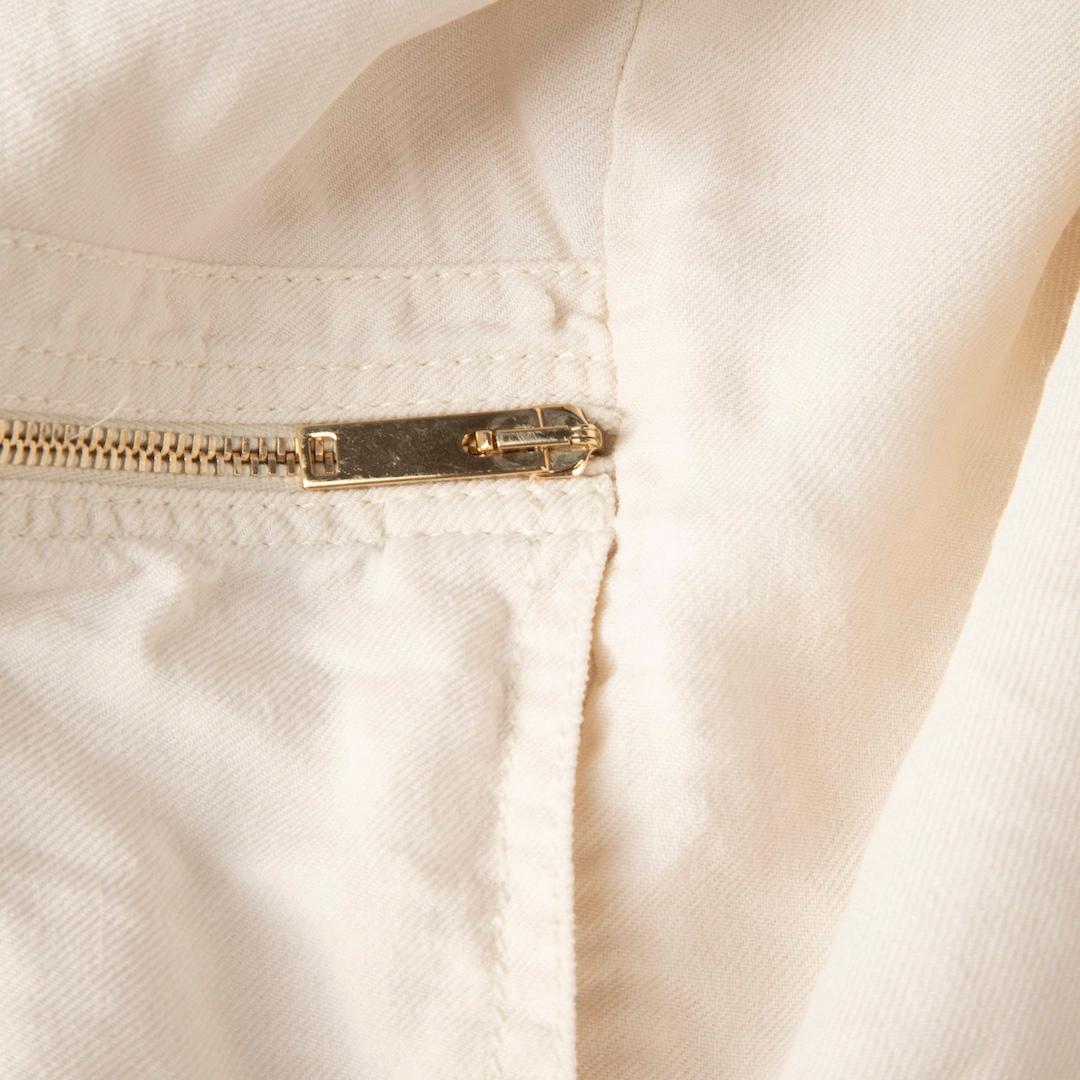 Beige Stella McCartney Ecru Snap Button Long Jacket Size S For Sale