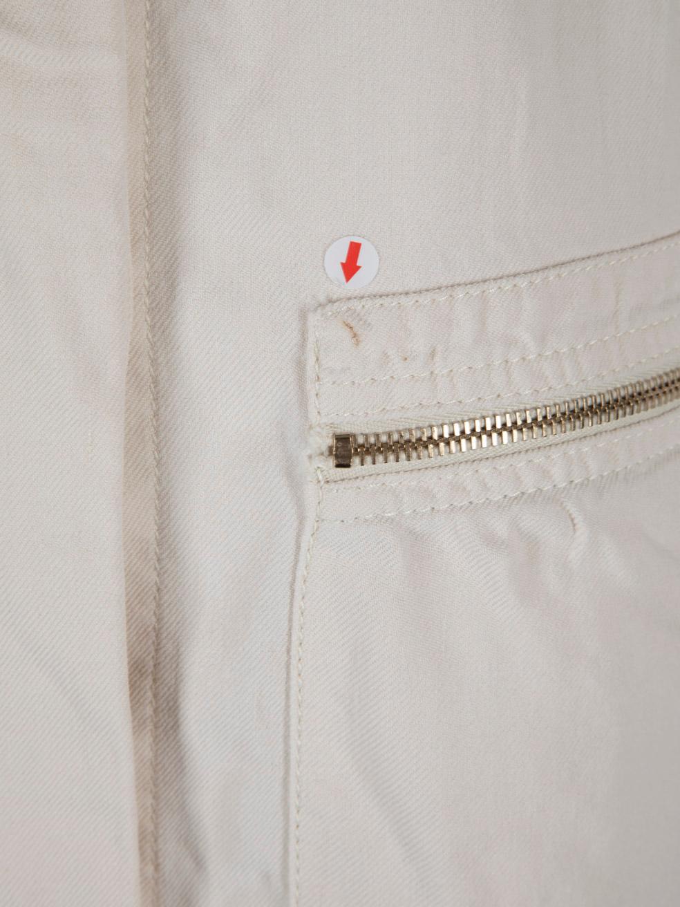 Stella McCartney Ecru Snap Button Long Jacket Size S In Good Condition For Sale In London, GB