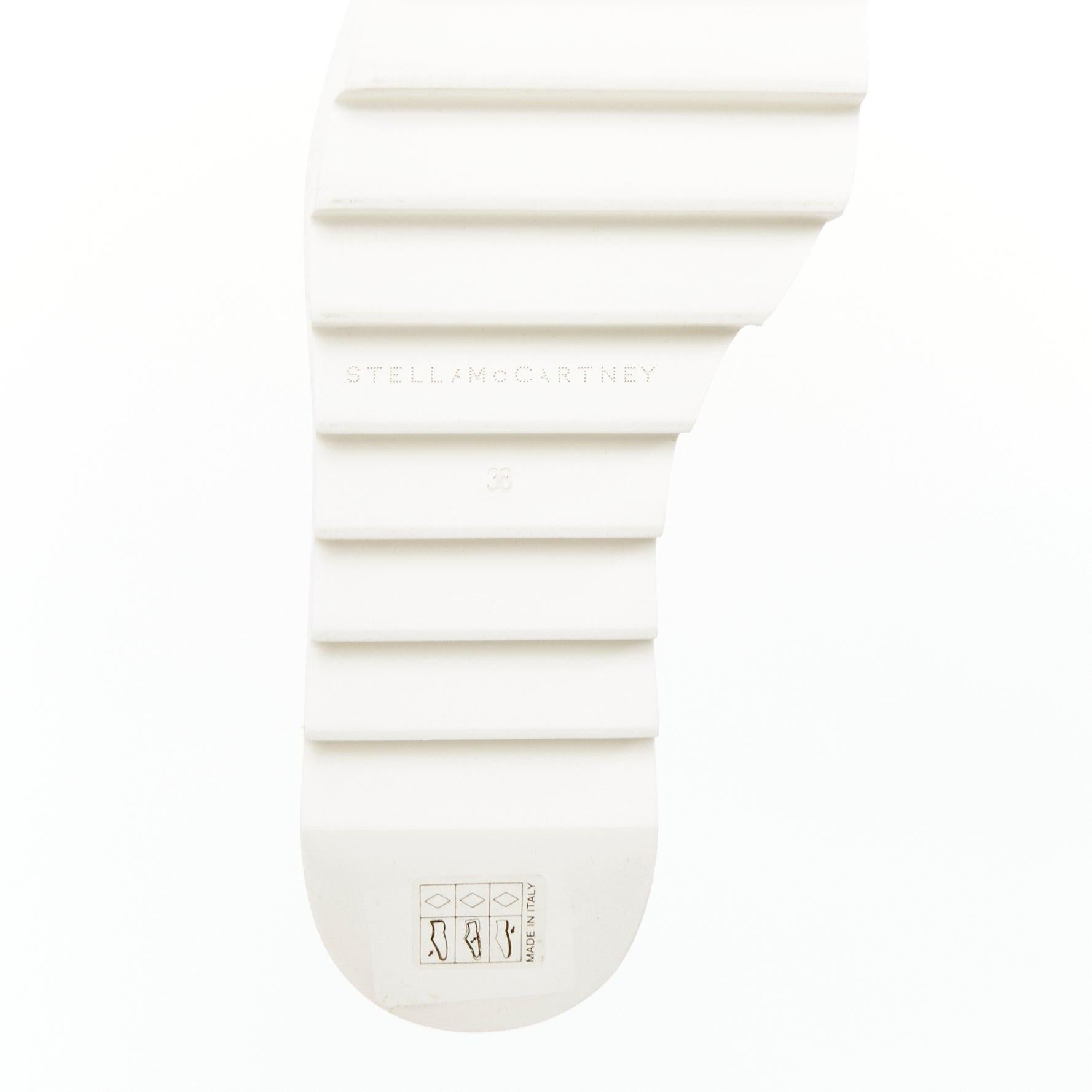 STELLA MCCARTNEY Elyse weißes veganes Leder zum Schnüren Plattform EU39 im Angebot 5