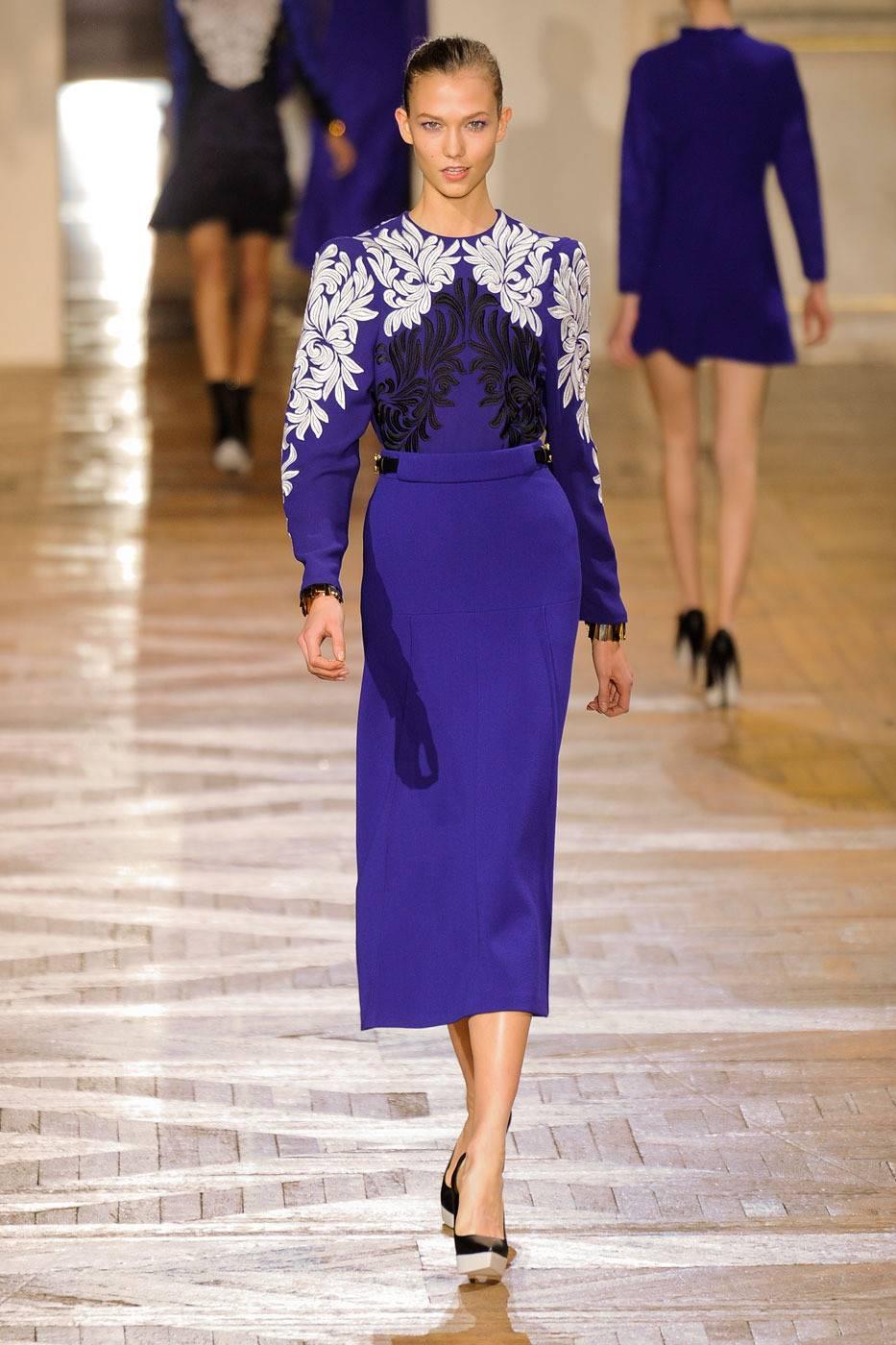 Purple STELLA MCCARTNEY embroidered runway top For Sale
