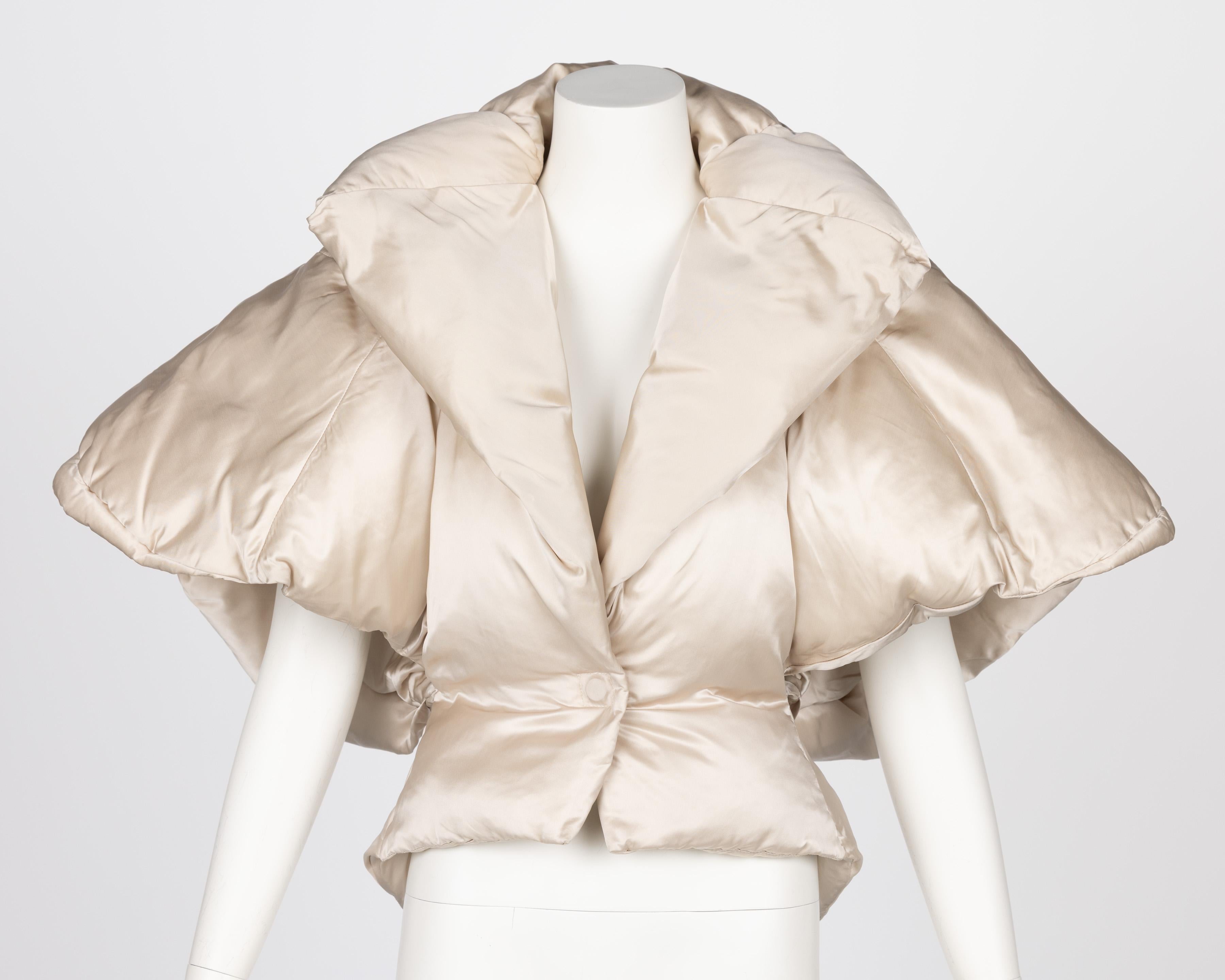 Stella McCartney F/W 2004 Champagne Sculptural Show Stopping Puffer Jacket In Excellent Condition For Sale In Boca Raton, FL