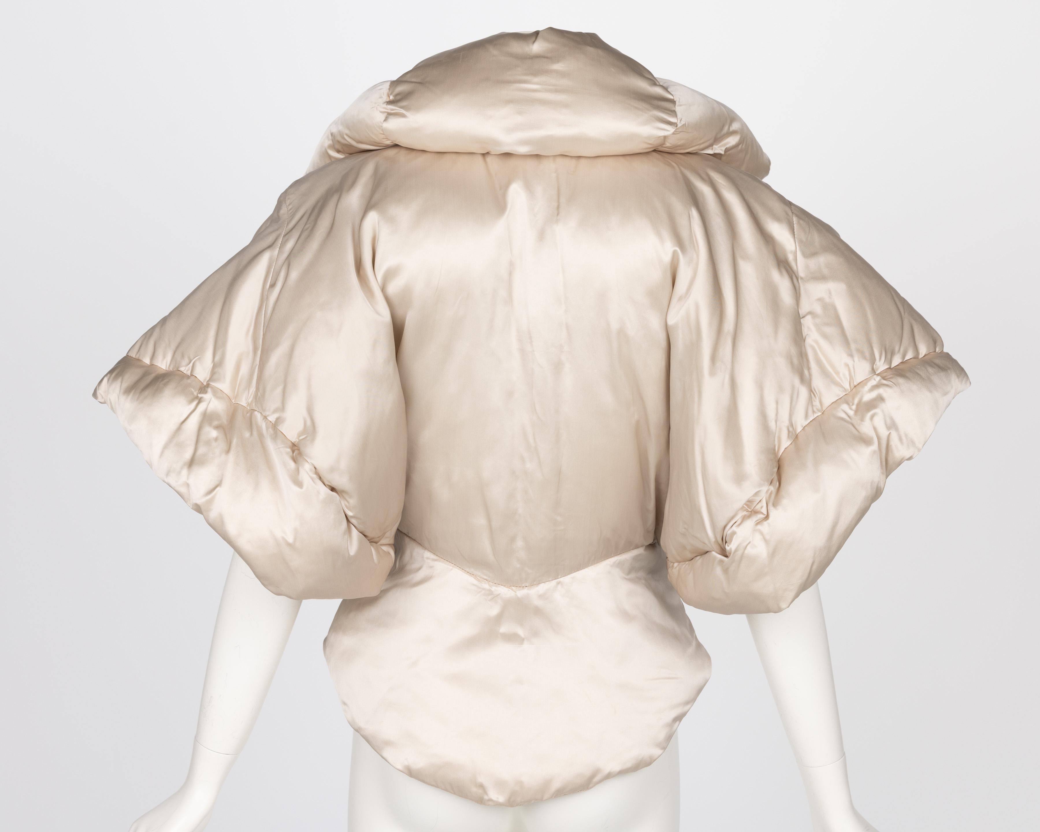 Stella McCartney F/W 2004 Champagne Sculptural Show Stopping Puffer Jacket For Sale 1