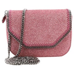 Stella McCartney Falabella Box Shoulder Bag Glitter Faux Leather Mini