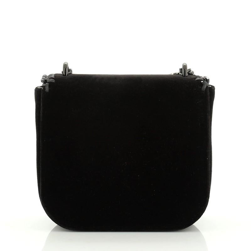 Black Stella McCartney Falabella Box Shoulder Bag Velvet Mini 