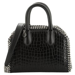 Stella McCartney Falabella Box Top Handle Bag Crocodile Embossed Faux Leather