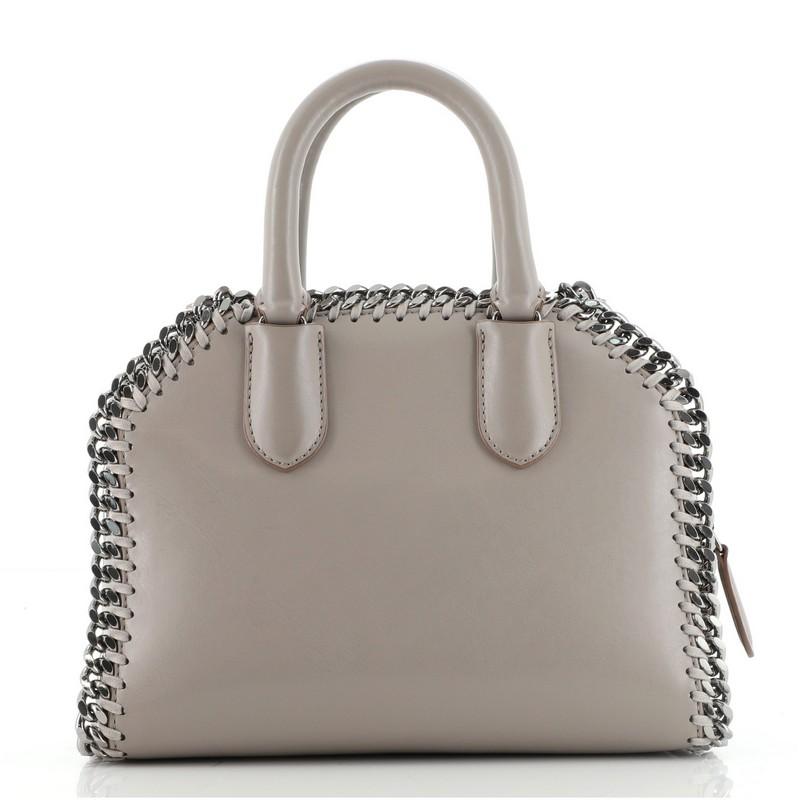 Gray Stella McCartney Falabella Box Top Handle Bag Faux Leather Mini