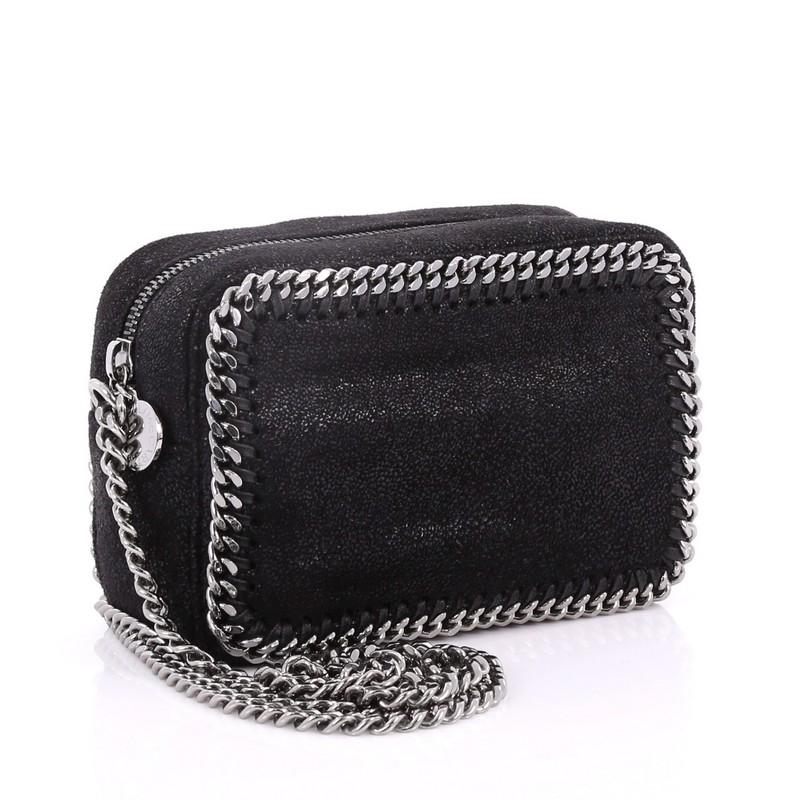 Black Stella McCartney Falabella Camera Bag Shaggy Deer Small