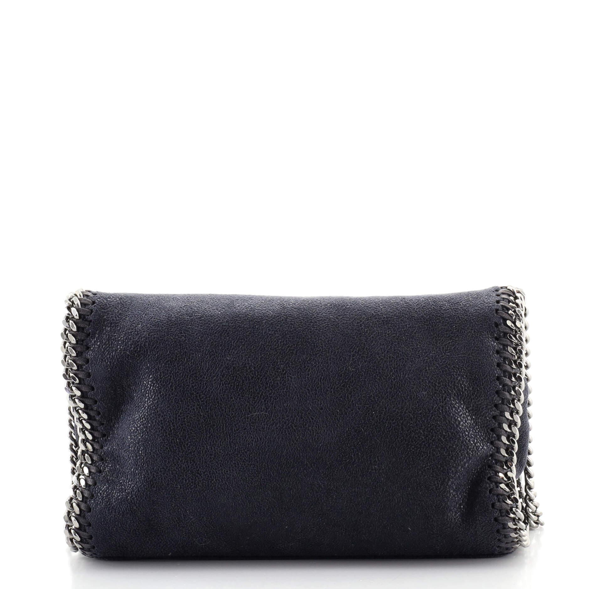 Black Stella McCartney Falabella Clutch on Chain Shaggy Deer