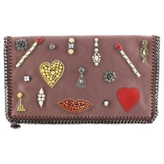 Stella McCartney  Falabella Flap Clutch Embellished Shaggy Deer