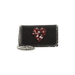 Stella McCartney Falabella Flap Crossbody Bag Crystal Embellished Shaggy  Deer