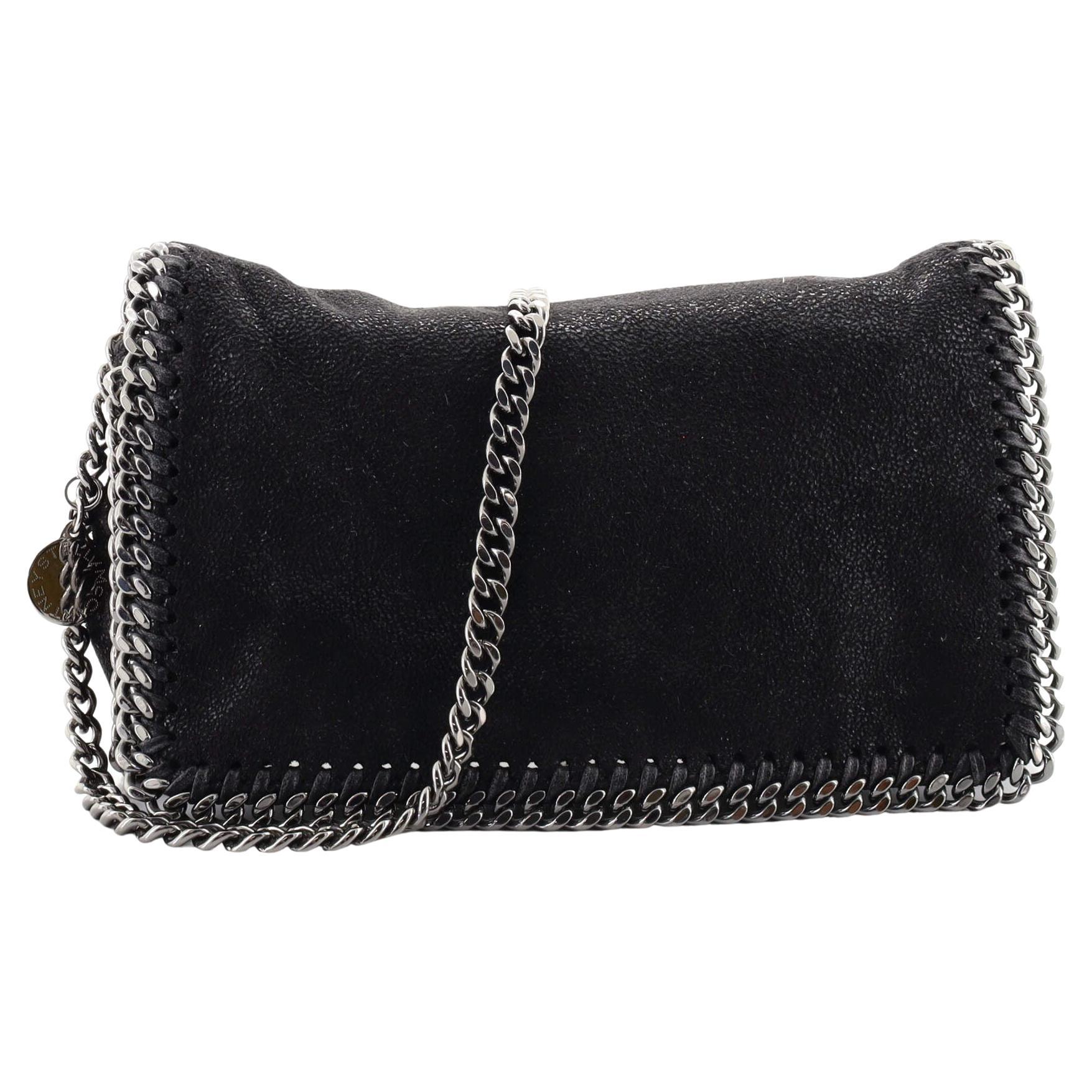 Stella McCartney Falabella Fold Over Flap Crossbody Bag Shaggy Deer