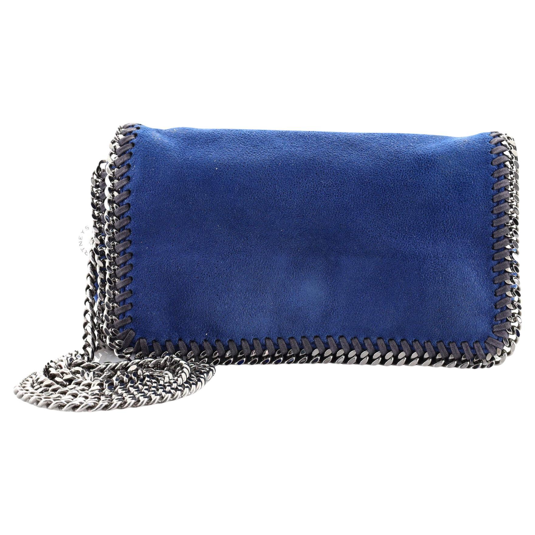 Stella McCartney Falabella Fold Over Crossbody Bag Embellished Shaggy