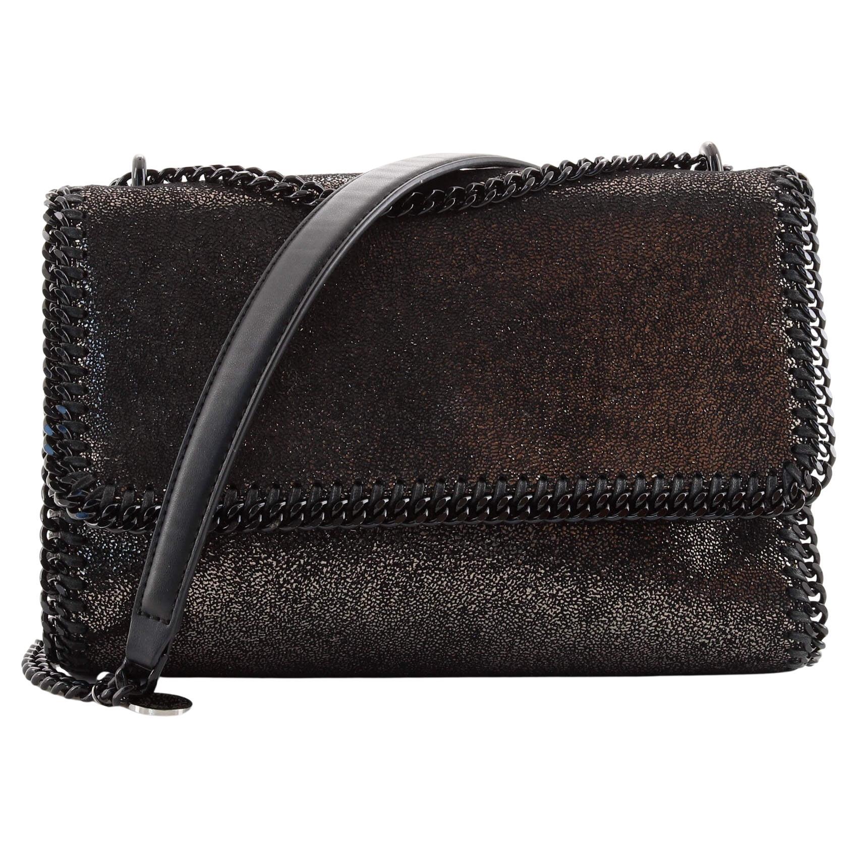 Stella McCartney Falabella Fold Over Crossbody Bag Shaggy Deer Tiny at