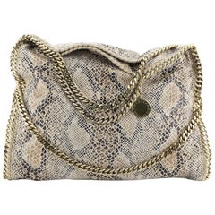 Stella McCartney Falabella Fold Over Bag Faux Python