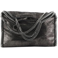 Stella McCartney Falabella Fold Over Bag Quilted Shaggy Deer