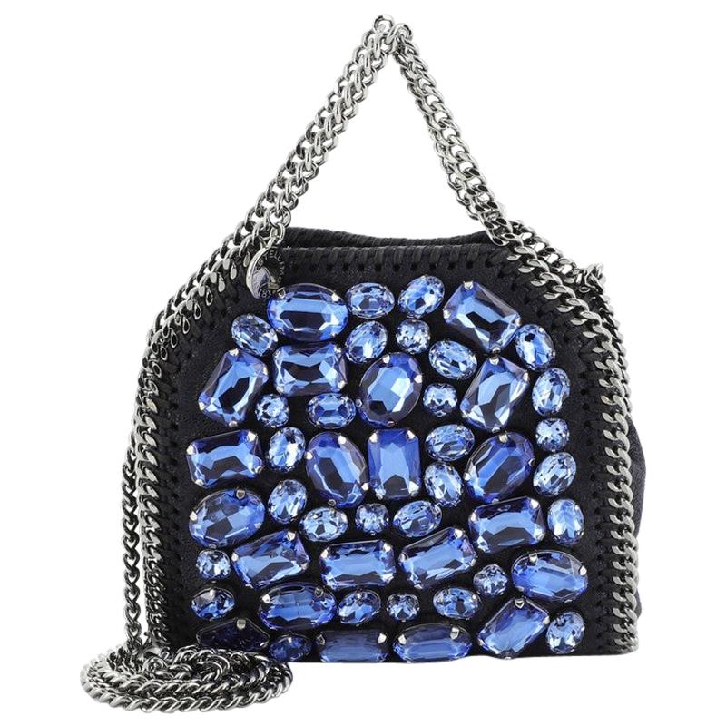 Stella McCartney  Falabella Fold Over Crossbody Bag Crystal Embellished Sh