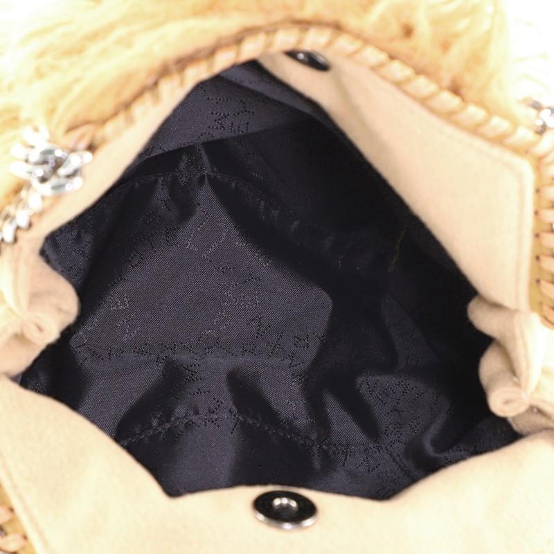 Stella McCartney Falabella Fold Over Crossbody Bag Faux Fur Mini In Good Condition In NY, NY