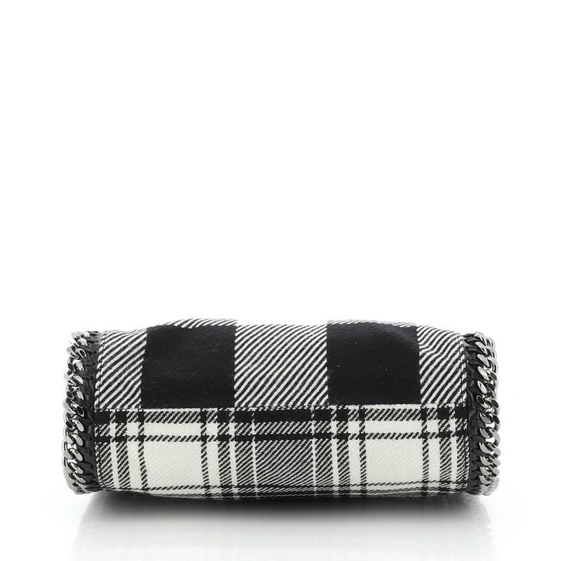 Stella McCartney Falabella Fold Over Crossbody Bag Gingham Wool Mini In Good Condition In NY, NY