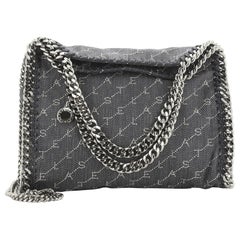 Stella McCartney Falabella Fold Over Crossbody Bag Printed Denim Mini Stella McCartney Falabella Fold Over Crossbody Bag Printed Denim Mini