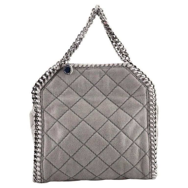Stella McCartney Falabella Fold Over Crossbody Bag Quilted Shaggy Deer Mi  For Sale at 1stDibs
