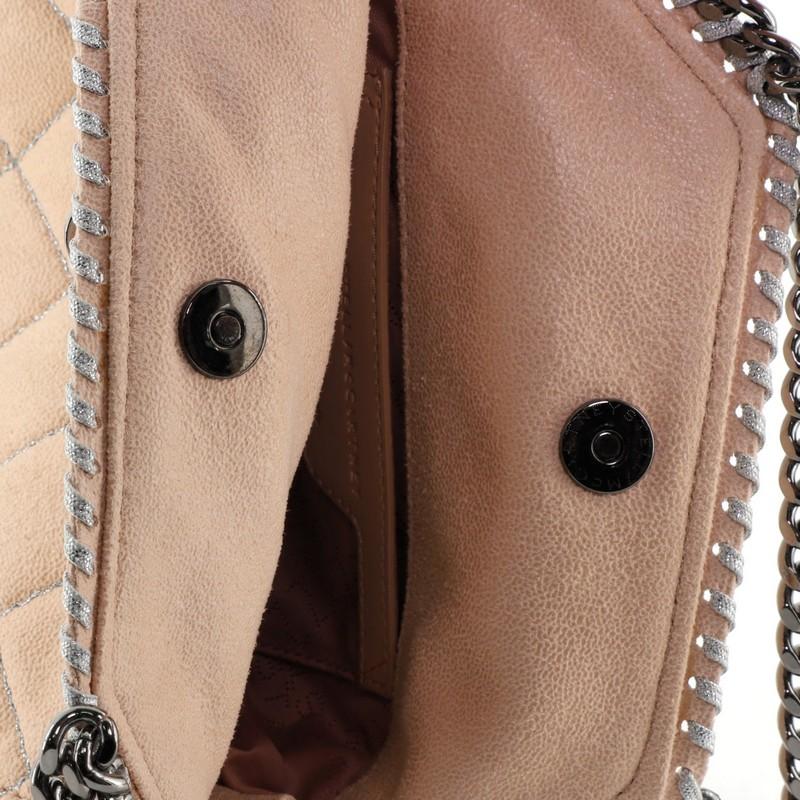 Stella McCartney Falabella Fold Over Crossbody Bag Quilted Shaggy Deer Mini In Good Condition In NY, NY