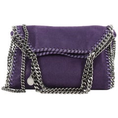 Stella McCartney Falabella Fold Over Crossbody Bag Shaggy Deer Mini